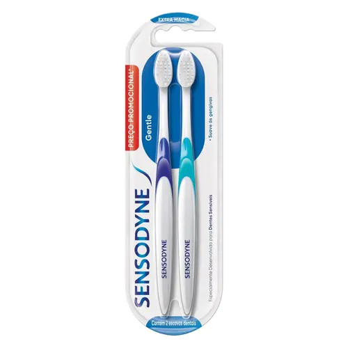 ESCOVA DE DENTE SENSODYNE GENTLE EXTRA MACIA 2UN