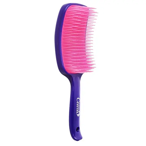 ESCOVA DE CABELO RAQUETE SANTA CLARA ROXA/PINK