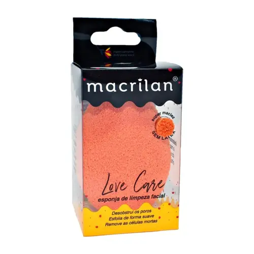 ESPONJA LOVE CARE EM GOTA PARA LIMPEZA FACIAL MACRILAN EP13