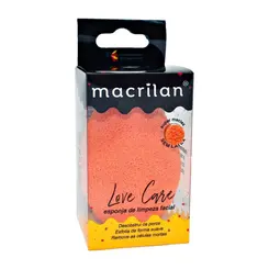 ESPONJA LOVE CARE EM GOTA PARA LIMPEZA FACIAL MACRILAN EP13