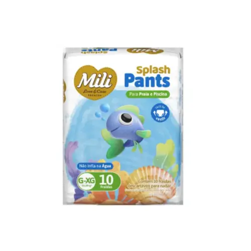 FRALDA MILI LOVE E CARE PANTS SPLASH G-XG 10 UNIDADES