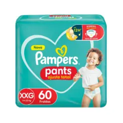 FRALDA PAMPERS PANTS AJUSTE TOTAL SUPER XXG 60 UNIDADES