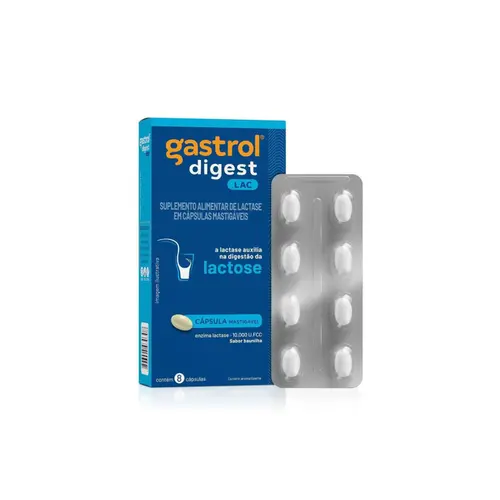 ENZIMA LACTASE GASTROL DIGEST LAC 8 CAPSULAS