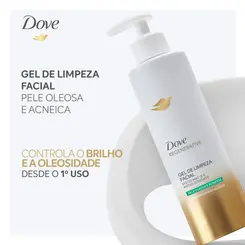 GEL DE LIMPEZA FACIAL DOVE REGENERATIVO EFEITO MATTE E ANTIOLEOS 300ML