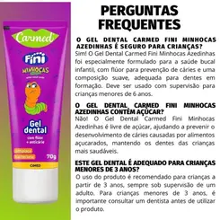 GEL DENTAL CARMED FINI MINHOCAS AZEDINHAS 70G