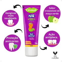 GEL DENTAL CARMED FINI MINHOCAS AZEDINHAS 70G