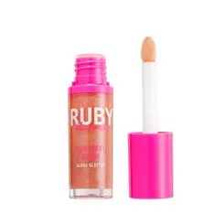 RUBY KISSES ELETRIC GLAZE COR BLUSH GOLD GLOSS GLITTER 6ML