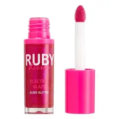 GLOSS LABIAL RUBY KISSES COLEÇÃO ELETRIC GLAZE - COR FUCHSIA 6ML