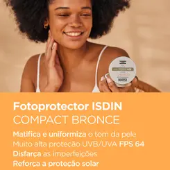 PROTETOR SOLAR FACIAL EM PÓ ISDIN COMPACT AREIA FPS50 10G