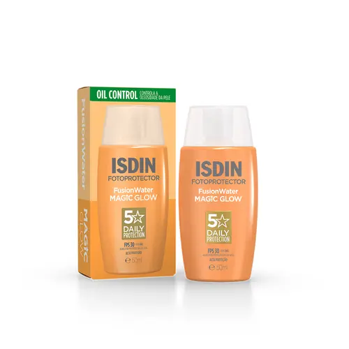PROTETOR SOLAR FACIAL ISDIN FUSION WATER MAGIC GLOW FPS30 50ML