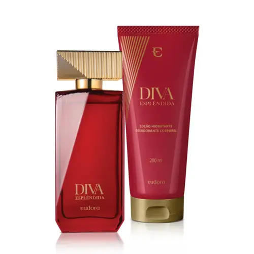KIT EUDORA DIVA ESPLENDIDA PERFUME COLÔNIA 100ML + HIDRATANTE CORPORAL 200ML