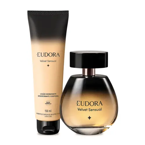 KIT EUDORA VELVET SENSUAL COLONIA 100ML + LOCAO CORPORAL 150ML