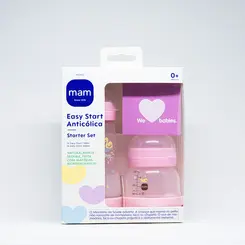 KIT MAMADEIRA MAM EASY START ANTICOLICA COR ROSA - 260ML + 130ML