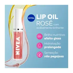 HIDRATANTE LABIAL LIP OIL NIVEA ROSE 5,5ML