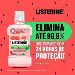 ENXAGUANTE BUCAL LISTERINE MELANCIA E HORTELÃ SEM ÀLCOOL 500ML