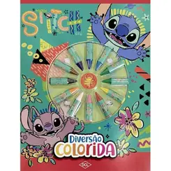 LIVRO STITCH DIVERSAO COLORIDA C/ GIZ
