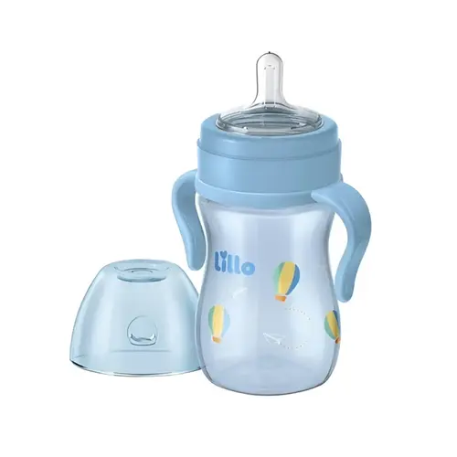MAMADEIRA LILLO EVOLUTION AZUL COM ALÇA 240ML