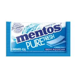 MENTOS PURE FRESH CHICLETE SEM AÇÚCAR SABOR MINT 8,5G
