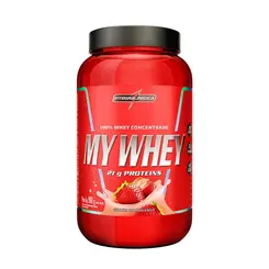 MY WHEY INTEGRALMEDICA 21G DE PROTEINA EM PÓ SABOR MORANGO 900G
