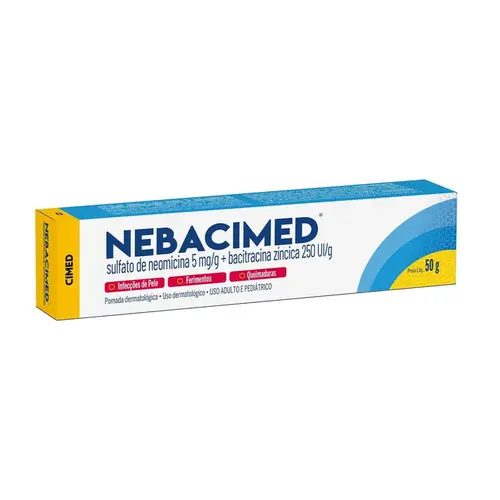 NEBACIMED SULFATO DE NEOMICINA 5MG + BACITRACINA ZINCICA 250UI POMADA 50G