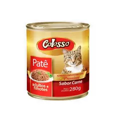 PATE COLOSSO EM LATA PARA GATOS ADULTOS CARNE 280G