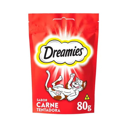 PETISCO DREAMIES ADULTO CARNE TENTADORA GATOS ADULTOS 80G