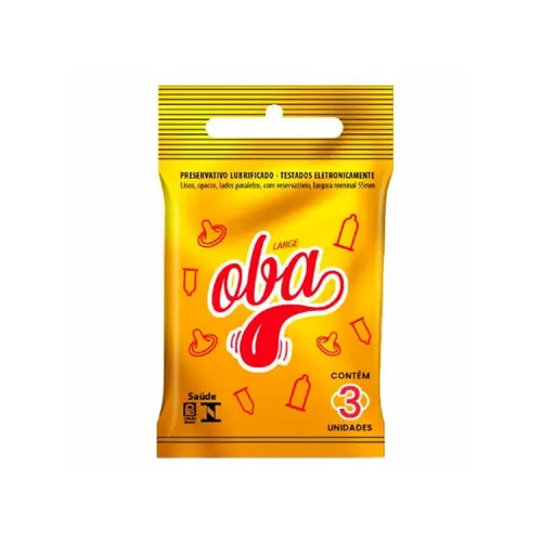 PRESERVATIVO OBA LARGE 3 UNIDADES