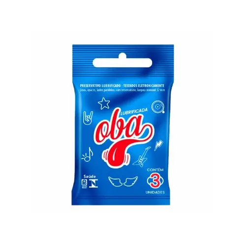 PRESERVATIVO OBA LUBRIFICADA 3 UNIDADES
