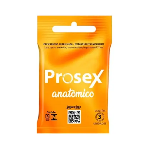 PRESERVATIVO PROSEX ANATOMICO 3 UNIDADES