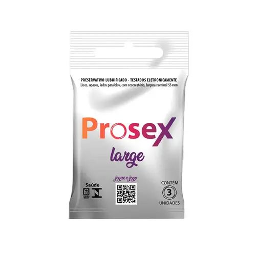 PRESERVATIVO PROSEX LARGE 3 UNIDADES