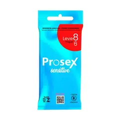 PRESERVATIVO PROSEX SENSITIVE LEVE 8 PAGUE 6