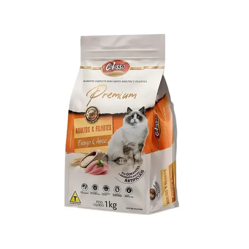 RAÇAO COLOSSO GATOS FRANGO E ARROZ 1KG