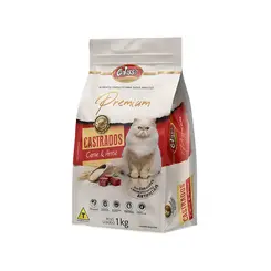 RAÇAO COLOSSO GATOS CASTRADOS CARNE E ARROZ 1KG