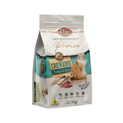 RAÇAO COLOSSO GATOS CASTRADOS FRANGO E ARROZ 1KG
