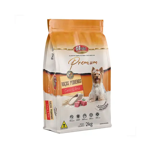 RAÇAO COLOSSO RAÇAS PEQUENAS CARNE E ARROZ 2KG