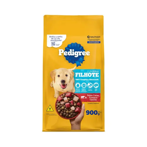 RAÇAO PEDIGREE FILHOTE CARNE E VEGETAIS 900G