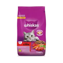 RAÇAO WHISKAS ADULTO CARNE 900G