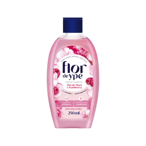 SABONETE LIQUIDO FLOR DE YPE FLOR DE MAÇA E FRAMBOESA 250ML