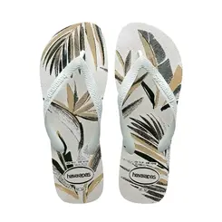 CHINELO HAVAIANA ALOHA FOLHAS BRANCO/VERDE TAMANHO 41