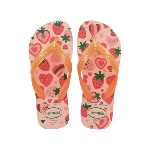 CHINELO HAVAIANA KIDS FLORES ROSA CONFETE TAMANHO 23