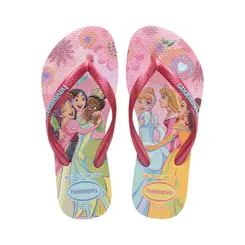 CHINELO HAVAIANA KIDS SLIM PRINCESS ROSA GLOW TAMANHO 33