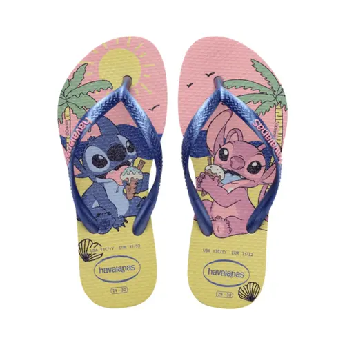 CHINELO HAVAIANA KIDS SLIM STITCH BUTTERCREAM TAMANHO 27