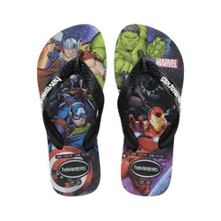 CHINELO HAVAIANA KIDS TOP MARVEL PRETO TAMANHO 23