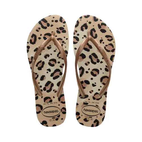 CHINELO HAVAIANA SLIM ANIMALS BEGE/BEGE TAMANHO 37