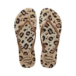 CHINELO HAVAIANA SLIM ANIMALS BEGE/BEGE TAMANHO 37
