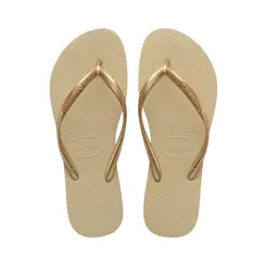 CHINELO HAVAIANA SLIM AREIA/DOURADO TAMANHO 41
