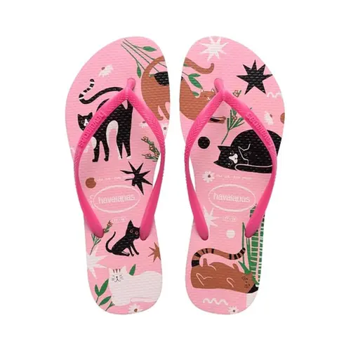 CHINELO HAVAIANA SLIM PETS ROSA GLOW TAMANHO 41