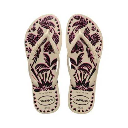 CHINELO HAVAIANA SLIM TUCANO BEGE PALHA TAMANHO 41