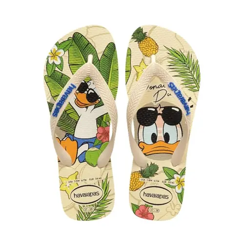 CHINELO HAVAIANA TOP DISNEY CLASSIC BEGE PALHA TAMANHO 31