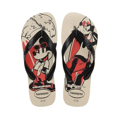 CHINELO HAVAIANA TOP DISNEY MICHEY BEGE PALHA TAMANHO 25